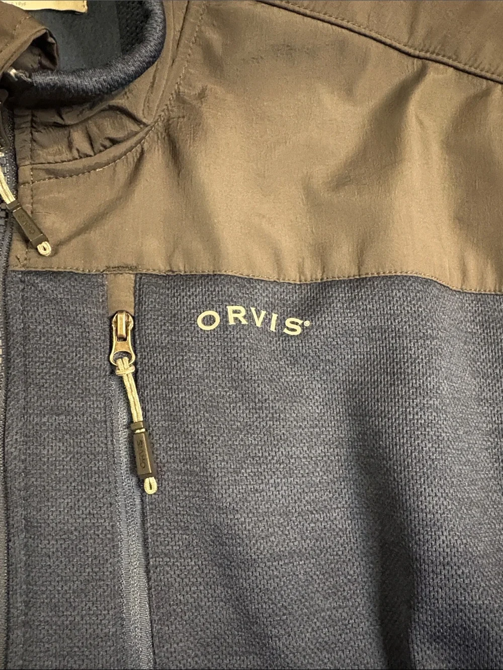 Orvis Navy Jacket with Charcoal Yoke Full-Zip